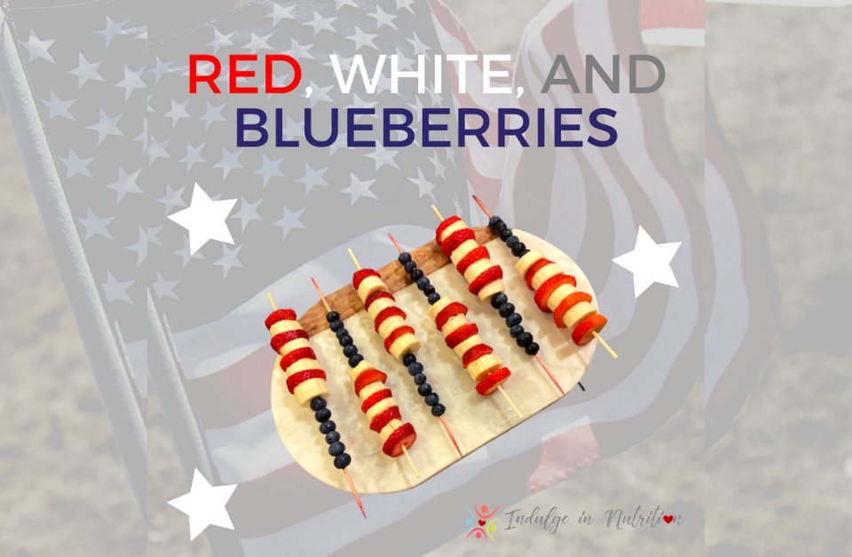 Patriotic fruit skewers